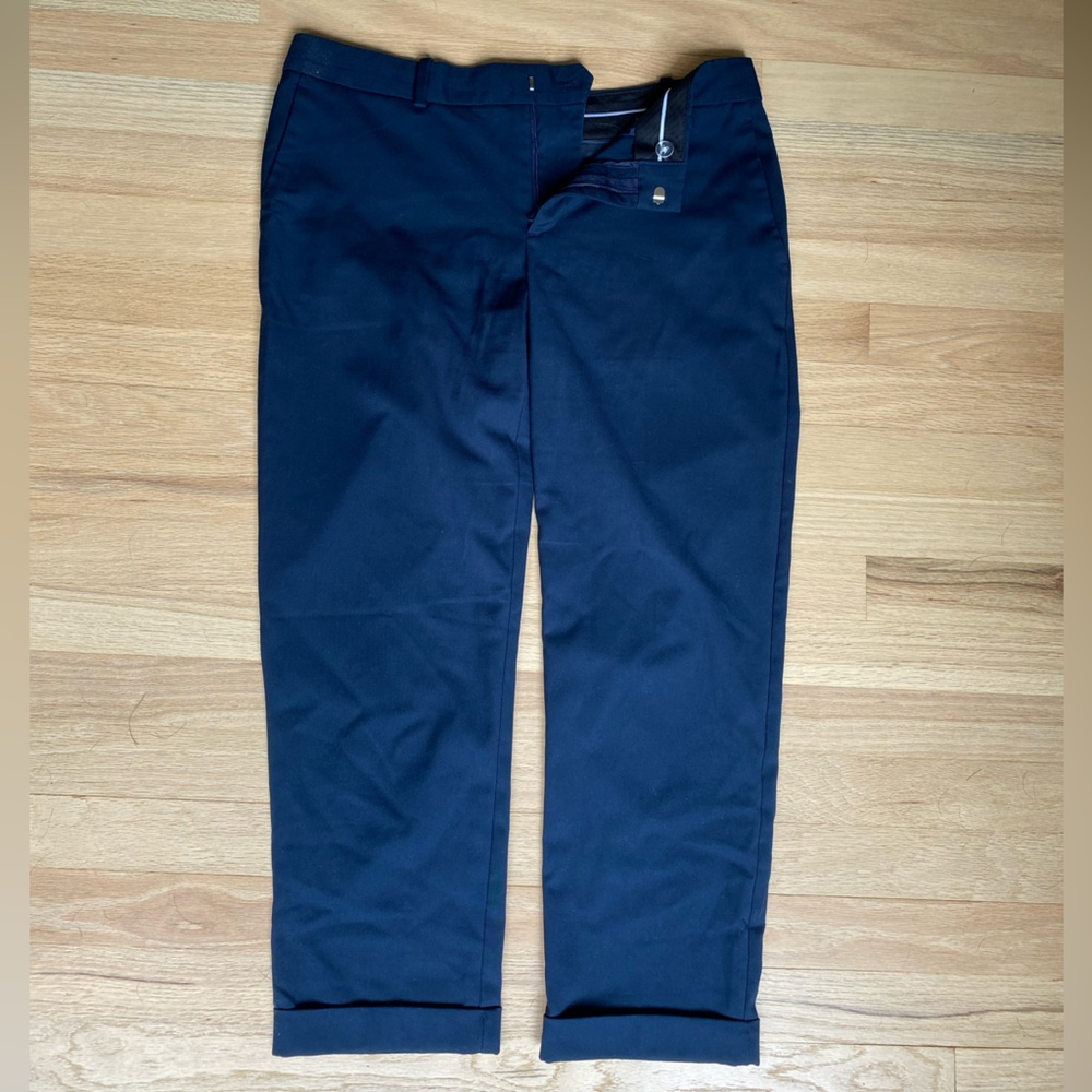 Cropped navy banana republic pants